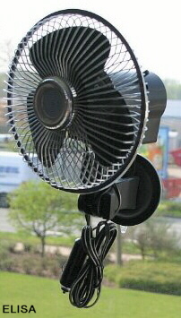 Auto ventilator - 6 inch - 12V - Met zuignap